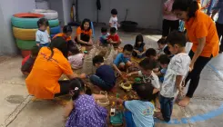 Kegiatan Bermain Pasir Kelas Kupukupu